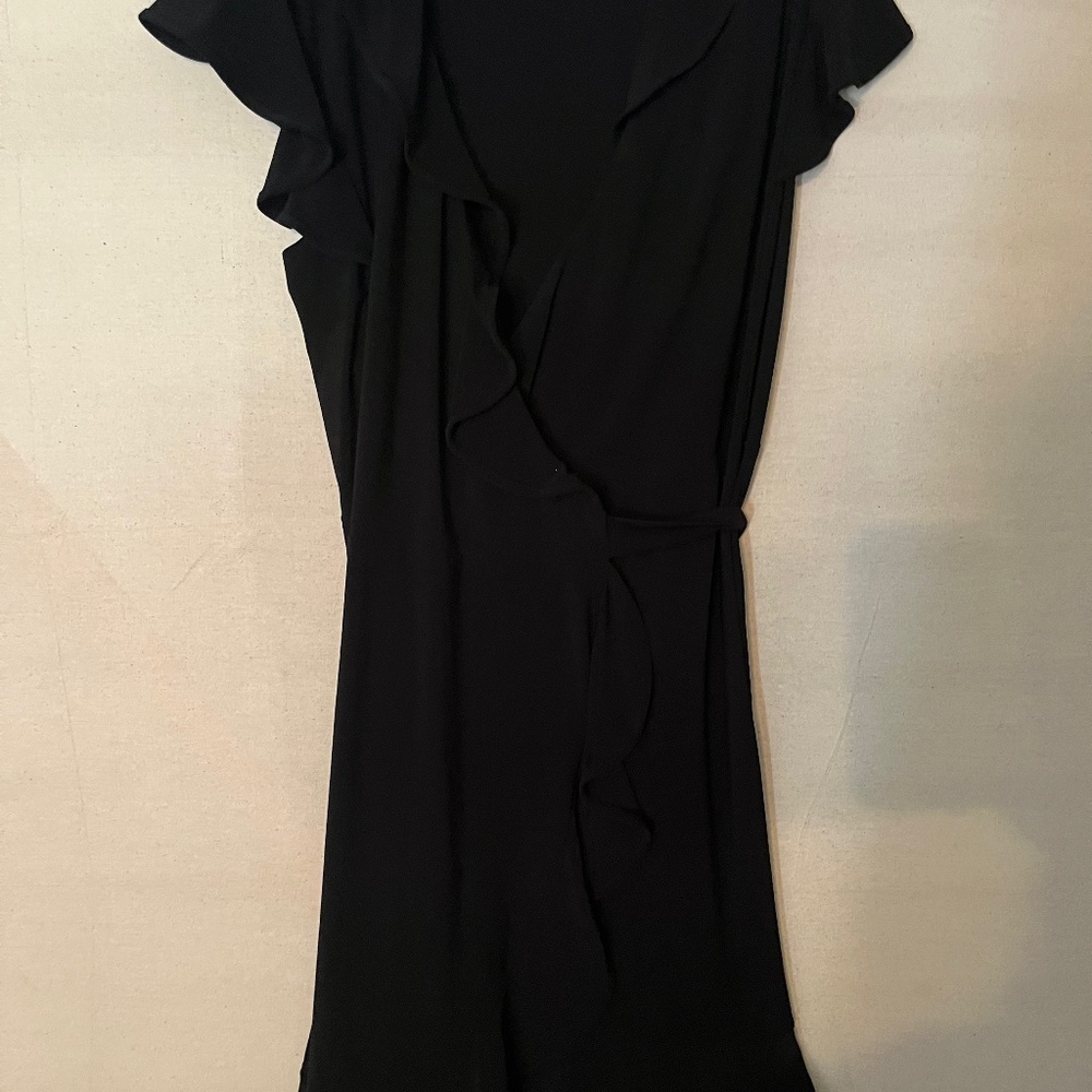 Little Black Dress ruffle wrap dress